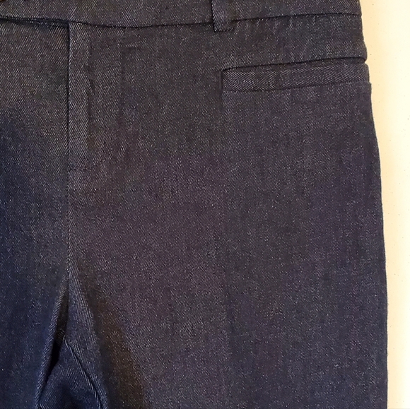 The Essential Slim By ANTHROPOLOGIE Straight Leg Blue Pants Size 2 Women - Picture 3 of 11